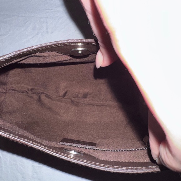 SALVATORE FERRAGAMO **CROC PRINT** brown hobo bag - Picture 7 of 13